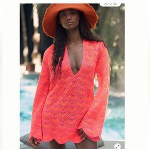 CELANDINE *NWT* Crochet Mini Caftan